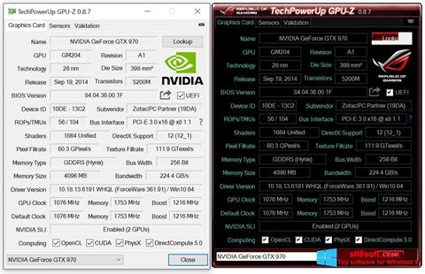 Στιγμιότυπο οθόνης GPU-Z Windows 8