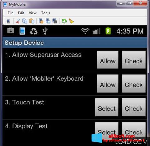 Στιγμιότυπο οθόνης MyMobiler Windows 8