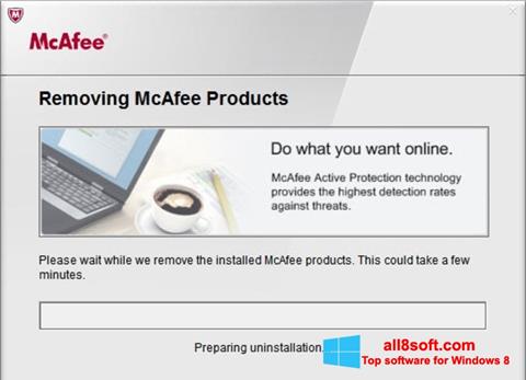 Στιγμιότυπο οθόνης McAfee Consumer Product Removal Tool Windows 8