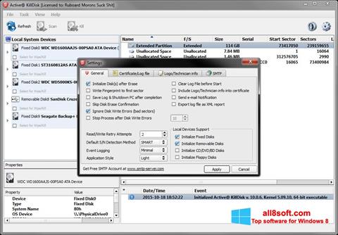 Στιγμιότυπο οθόνης Active KillDisk Windows 8