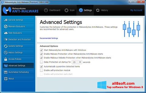 Στιγμιότυπο οθόνης Malwarebytes Anti-Malware Windows 8