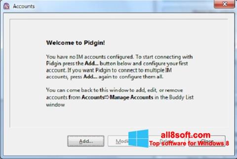 Στιγμιότυπο οθόνης Pidgin Windows 8