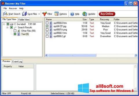 Στιγμιότυπο οθόνης Recover My Files Windows 8