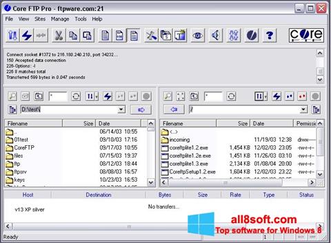 Στιγμιότυπο οθόνης Core FTP Windows 8