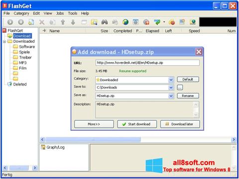 Στιγμιότυπο οθόνης FlashGet Windows 8