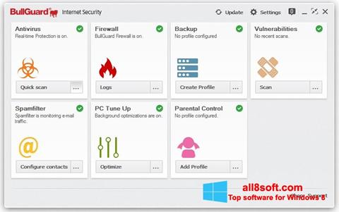 Στιγμιότυπο οθόνης BullGuard Windows 8