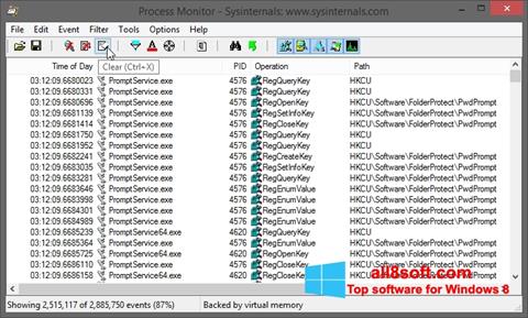 Στιγμιότυπο οθόνης Process Monitor Windows 8