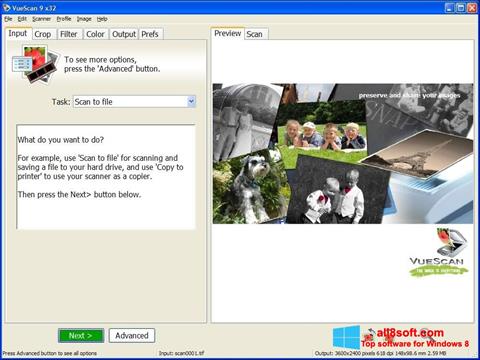 Στιγμιότυπο οθόνης VueScan Windows 8
