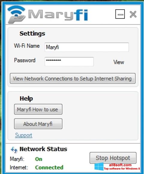 Στιγμιότυπο οθόνης MaryFi Windows 8