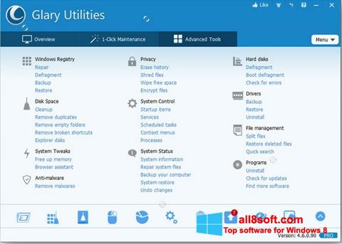 Στιγμιότυπο οθόνης Glary Utilities Pro Windows 8