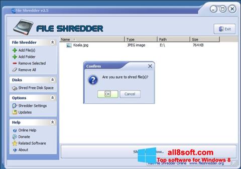 Στιγμιότυπο οθόνης File Shredder Windows 8
