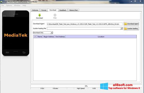 Στιγμιότυπο οθόνης FlashTool Windows 8