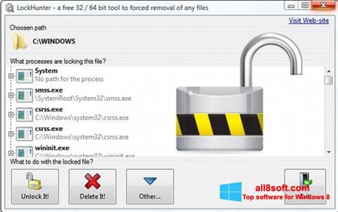 Στιγμιότυπο οθόνης LockHunter Windows 8