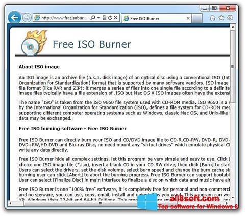 Στιγμιότυπο οθόνης ISO Burner Windows 8