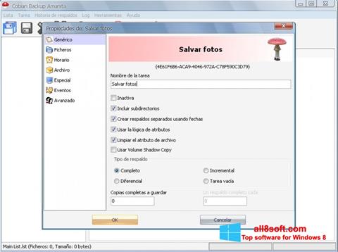 Στιγμιότυπο οθόνης Cobian Backup Windows 8