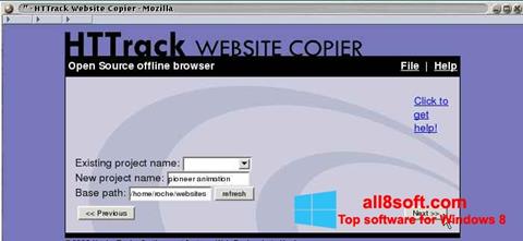 Στιγμιότυπο οθόνης HTTrack Website Copier Windows 8