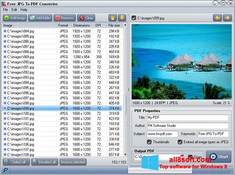 Στιγμιότυπο οθόνης Image To PDF Converter Windows 8