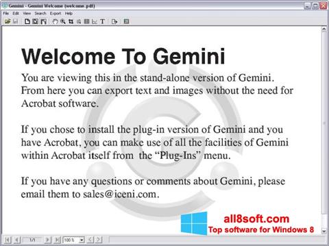 Στιγμιότυπο οθόνης Gemini Windows 8