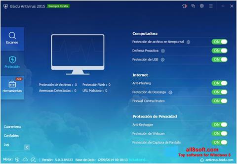 Στιγμιότυπο οθόνης Baidu Antivirus Windows 8