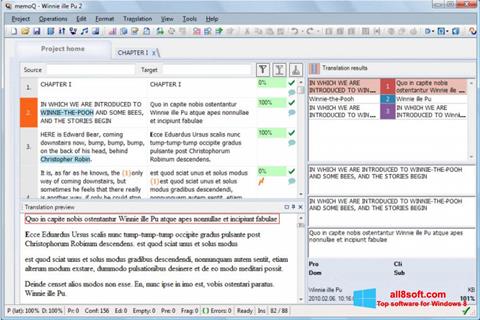 Στιγμιότυπο οθόνης MemoQ Windows 8