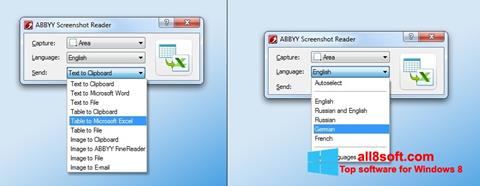 Στιγμιότυπο οθόνης ABBYY Screenshot Reader Windows 8