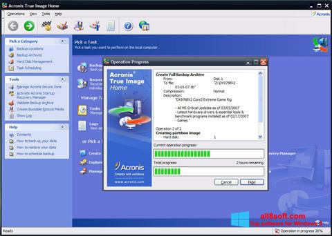 Στιγμιότυπο οθόνης Acronis True Image Windows 8