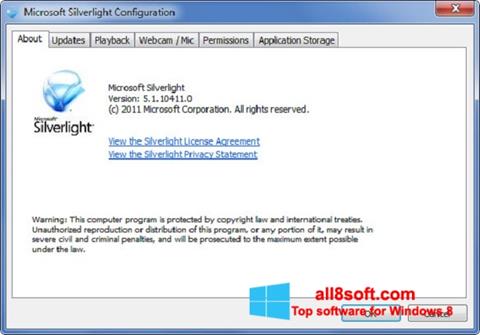 Στιγμιότυπο οθόνης Microsoft Silverlight Windows 8