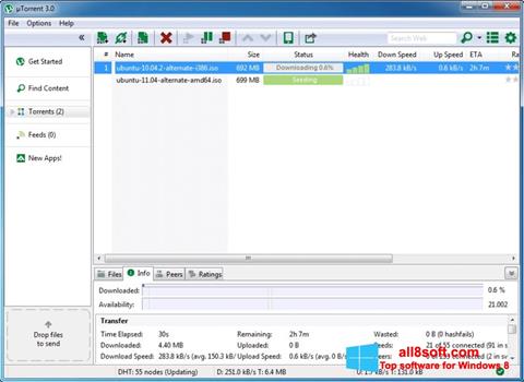 Στιγμιότυπο οθόνης BitTorrent Windows 8