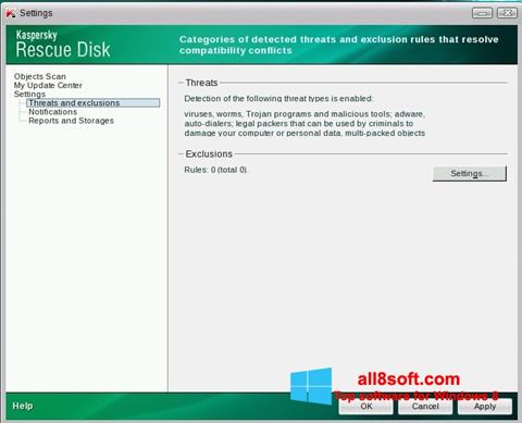 Στιγμιότυπο οθόνης Kaspersky Rescue Disk Windows 8