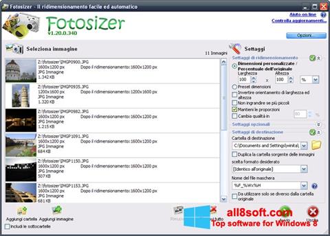 Στιγμιότυπο οθόνης Fotosizer Windows 8
