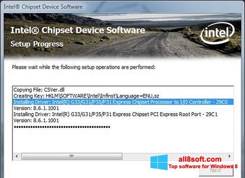 Στιγμιότυπο οθόνης Intel Chipset Device Software Windows 8