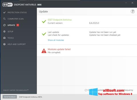 Στιγμιότυπο οθόνης ESET Endpoint Antivirus Windows 8