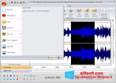 Στιγμιότυπο οθόνης Free Audio Editor Windows 8