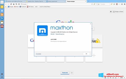 Στιγμιότυπο οθόνης Maxthon Windows 8