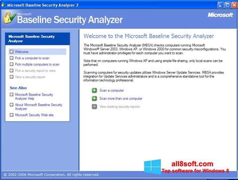 Στιγμιότυπο οθόνης Microsoft Baseline Security Analyzer Windows 8