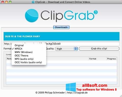Στιγμιότυπο οθόνης ClipGrab Windows 8