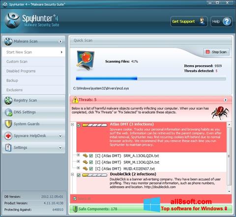 Στιγμιότυπο οθόνης SpyHunter Windows 8