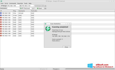 Στιγμιότυπο οθόνης Angry IP Scanner Windows 8