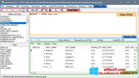 Στιγμιότυπο οθόνης InterBase Windows 8