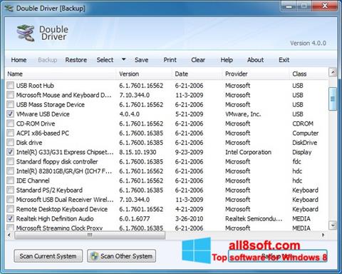 Στιγμιότυπο οθόνης Double Driver Windows 8
