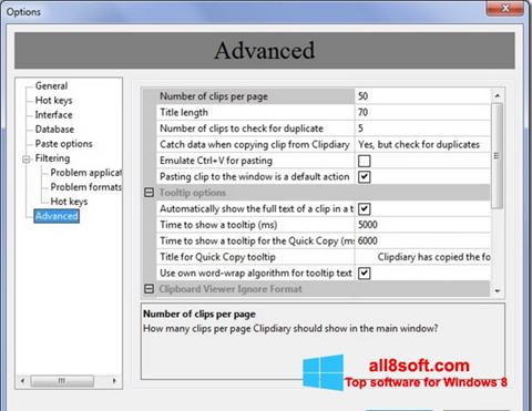 Στιγμιότυπο οθόνης Clipdiary Windows 8