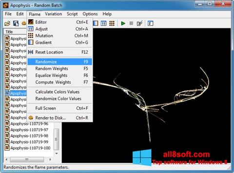 Στιγμιότυπο οθόνης Apophysis Windows 8