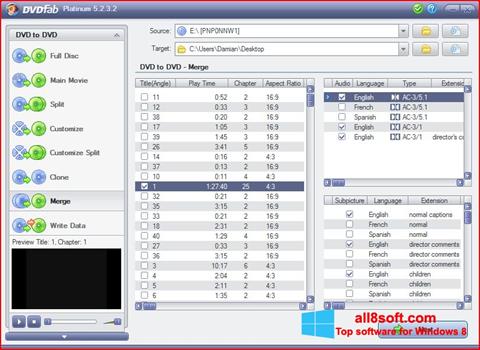 Στιγμιότυπο οθόνης DVDFab Windows 8