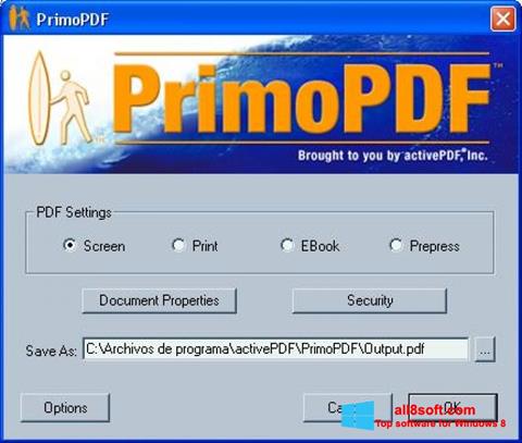 Στιγμιότυπο οθόνης PrimoPDF Windows 8