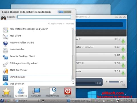 Στιγμιότυπο οθόνης VkAudioSaver Windows 8