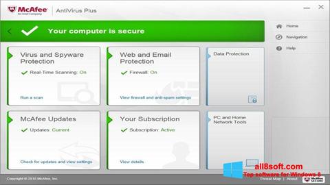 Στιγμιότυπο οθόνης McAfee AntiVirus Plus Windows 8