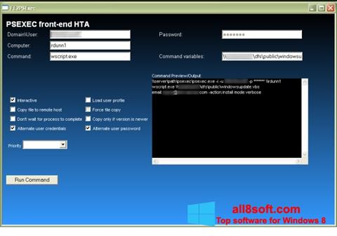 Στιγμιότυπο οθόνης PsExec Windows 8