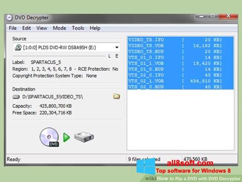 Στιγμιότυπο οθόνης DVD Decrypter Windows 8