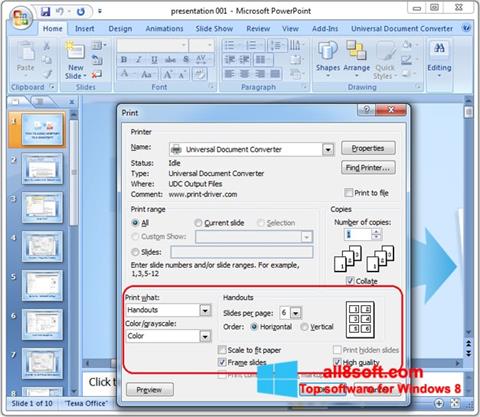 Στιγμιότυπο οθόνης Microsoft PowerPoint Windows 8