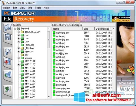Στιγμιότυπο οθόνης PC Inspector File Recovery Windows 8